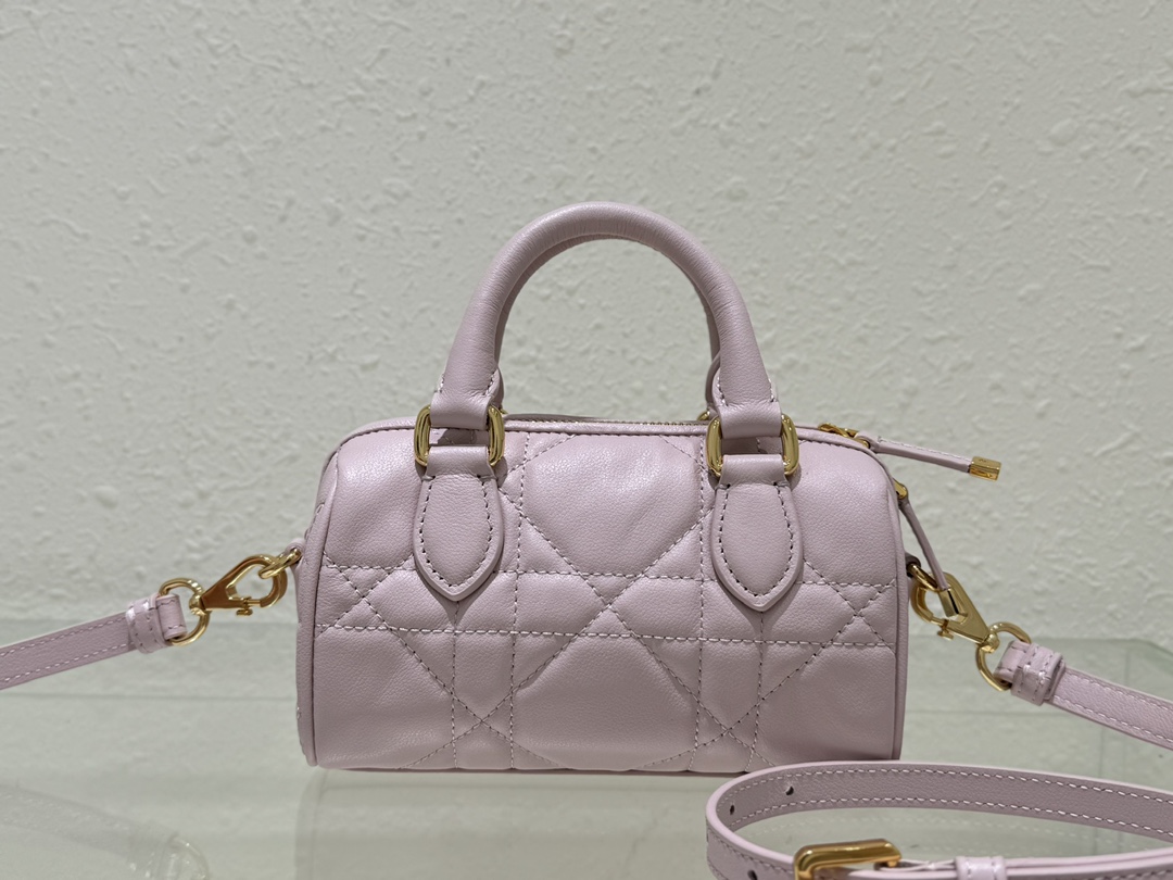 Dior Groove 17 Mini Bag Pale Pink Macrocannage Calfskin